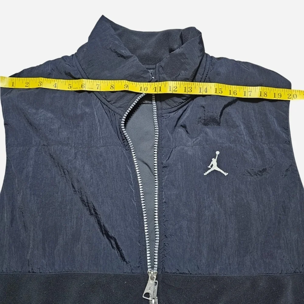 Nike Air Jordan Essentials Winter Fleece Vest Zip Black Men’s Sz L